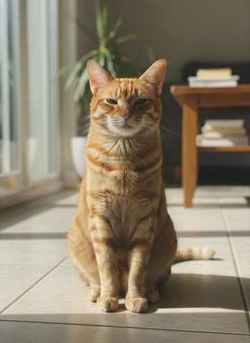 Photo of an orange tabby cat to use for the clapping GIF